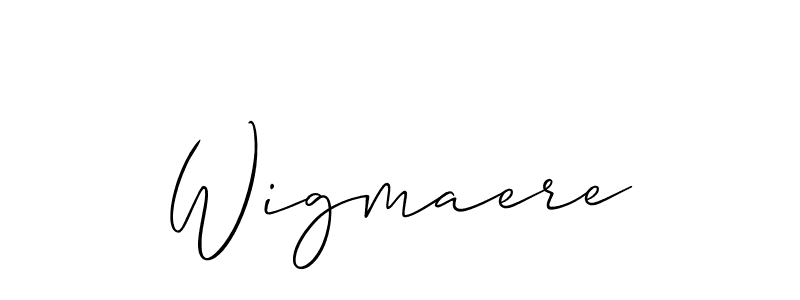 Wigmaere stylish signature style. Best Handwritten Sign (Allison_Script) for my name. Handwritten Signature Collection Ideas for my name Wigmaere. Wigmaere signature style 2 images and pictures png