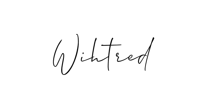 How to Draw Wihtred signature style? Allison_Script is a latest design signature styles for name Wihtred. Wihtred signature style 2 images and pictures png