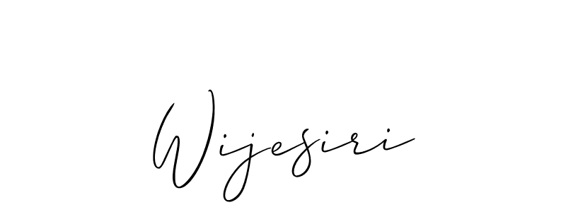 Create a beautiful signature design for name Wijesiri. With this signature (Allison_Script) fonts, you can make a handwritten signature for free. Wijesiri signature style 2 images and pictures png