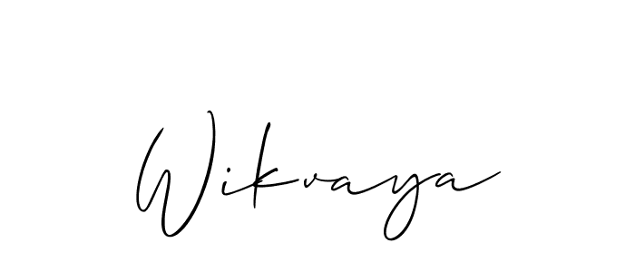 Also we have Wikvaya name is the best signature style. Create professional handwritten signature collection using Allison_Script autograph style. Wikvaya signature style 2 images and pictures png