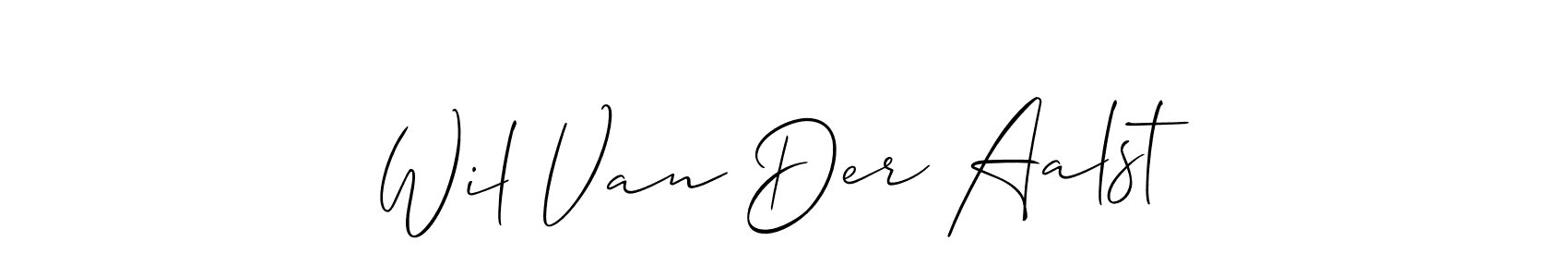 Use a signature maker to create a handwritten signature online. With this signature software, you can design (Allison_Script) your own signature for name Wil Van Der Aalst. Wil Van Der Aalst signature style 2 images and pictures png