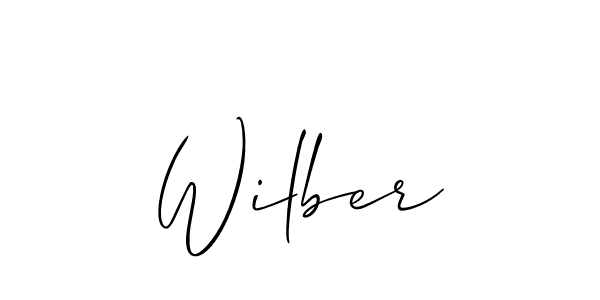 Create a beautiful signature design for name Wilber. With this signature (Allison_Script) fonts, you can make a handwritten signature for free. Wilber signature style 2 images and pictures png