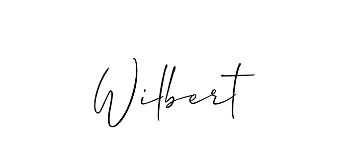 How to make Wilbert signature? Allison_Script is a professional autograph style. Create handwritten signature for Wilbert name. Wilbert signature style 2 images and pictures png