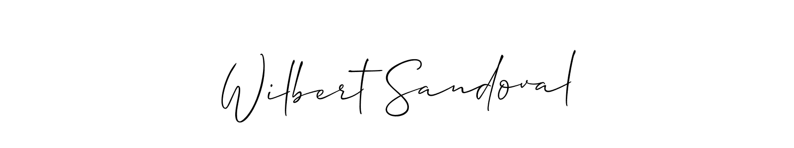 Make a beautiful signature design for name Wilbert Sandoval. With this signature (Allison_Script) style, you can create a handwritten signature for free. Wilbert Sandoval signature style 2 images and pictures png