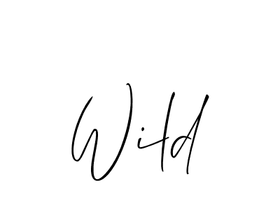 Design your own signature with our free online signature maker. With this signature software, you can create a handwritten (Allison_Script) signature for name Wild. Wild signature style 2 images and pictures png