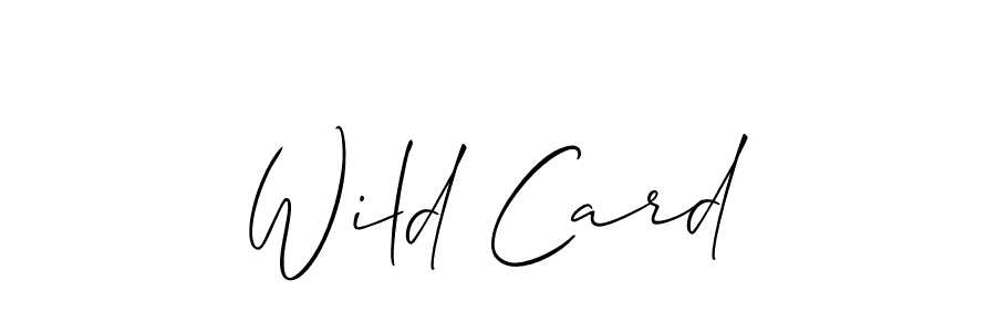 Make a beautiful signature design for name Wild Card. With this signature (Allison_Script) style, you can create a handwritten signature for free. Wild Card signature style 2 images and pictures png