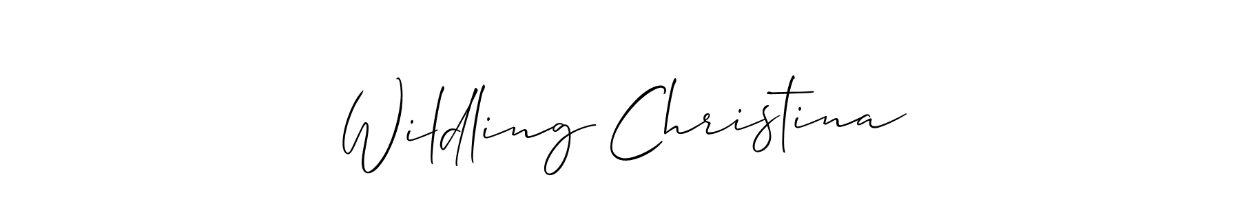 Also we have Wildling Christina name is the best signature style. Create professional handwritten signature collection using Allison_Script autograph style. Wildling Christina signature style 2 images and pictures png