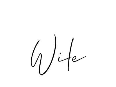 Create a beautiful signature design for name Wile. With this signature (Allison_Script) fonts, you can make a handwritten signature for free. Wile signature style 2 images and pictures png