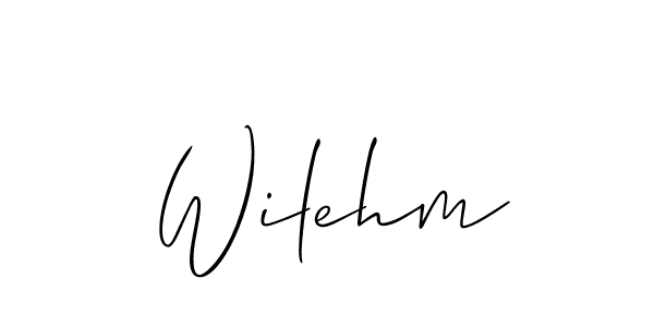 How to make Wilehm signature? Allison_Script is a professional autograph style. Create handwritten signature for Wilehm name. Wilehm signature style 2 images and pictures png
