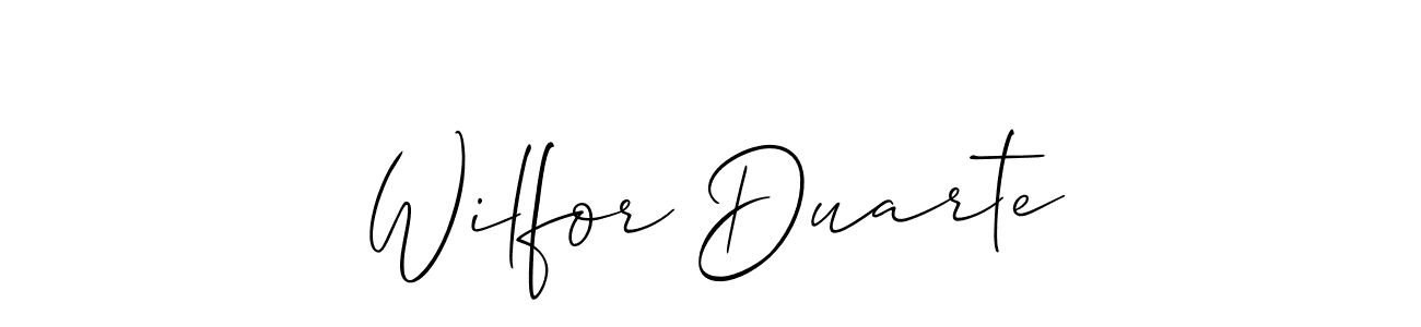 Best and Professional Signature Style for Wilfor Duarte. Allison_Script Best Signature Style Collection. Wilfor Duarte signature style 2 images and pictures png