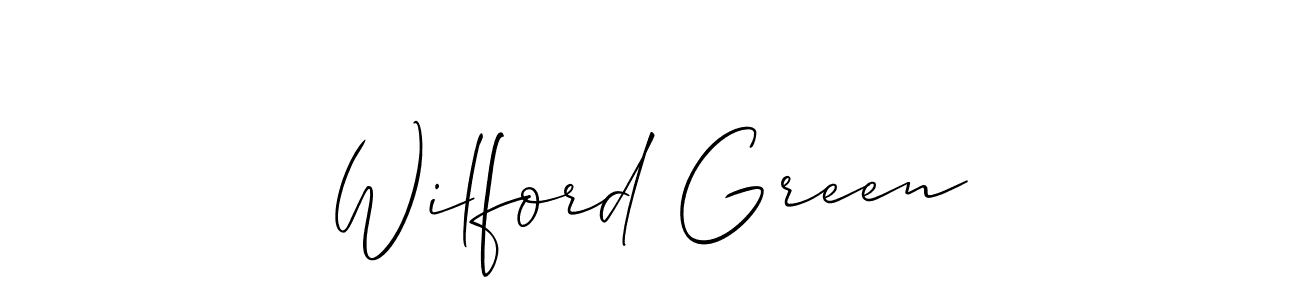 Use a signature maker to create a handwritten signature online. With this signature software, you can design (Allison_Script) your own signature for name Wilford Green. Wilford Green signature style 2 images and pictures png