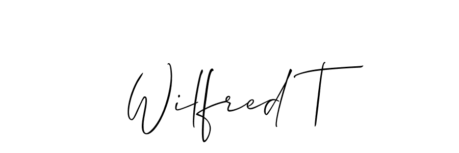Allison_Script is a professional signature style that is perfect for those who want to add a touch of class to their signature. It is also a great choice for those who want to make their signature more unique. Get Wilfred T name to fancy signature for free. Wilfred T signature style 2 images and pictures png