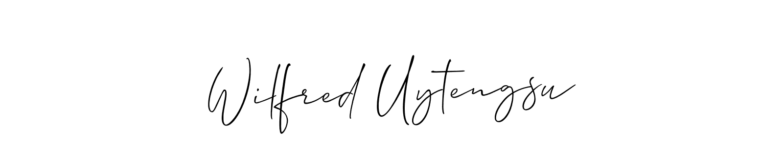 Also we have Wilfred Uytengsu name is the best signature style. Create professional handwritten signature collection using Allison_Script autograph style. Wilfred Uytengsu signature style 2 images and pictures png