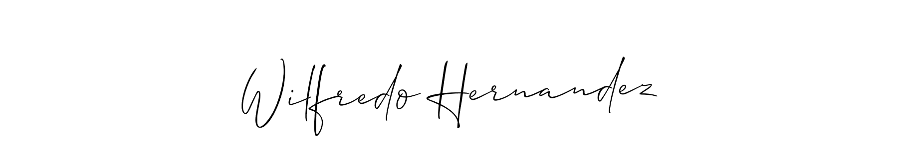 Also we have Wilfredo Hernandez name is the best signature style. Create professional handwritten signature collection using Allison_Script autograph style. Wilfredo Hernandez signature style 2 images and pictures png