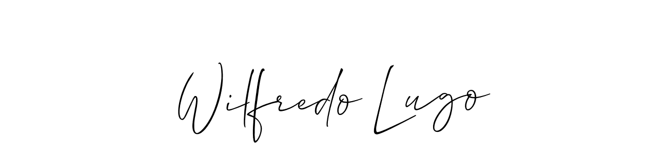 Design your own signature with our free online signature maker. With this signature software, you can create a handwritten (Allison_Script) signature for name Wilfredo Lugo. Wilfredo Lugo signature style 2 images and pictures png