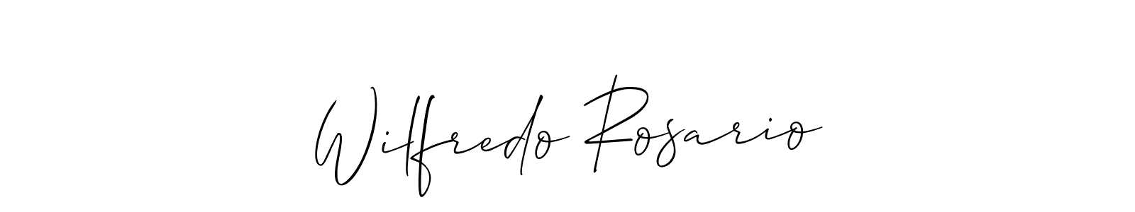 Design your own signature with our free online signature maker. With this signature software, you can create a handwritten (Allison_Script) signature for name Wilfredo Rosario. Wilfredo Rosario signature style 2 images and pictures png