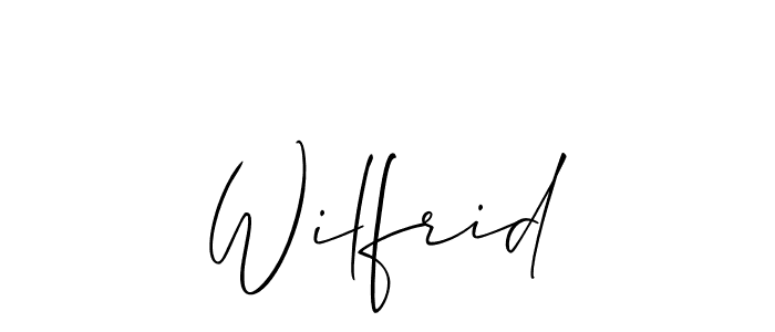 You should practise on your own different ways (Allison_Script) to write your name (Wilfrid) in signature. don't let someone else do it for you. Wilfrid signature style 2 images and pictures png