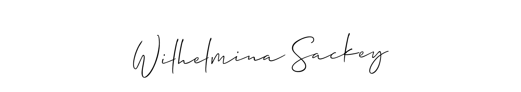 Here are the top 10 professional signature styles for the name Wilhelmina Sackey. These are the best autograph styles you can use for your name. Wilhelmina Sackey signature style 2 images and pictures png