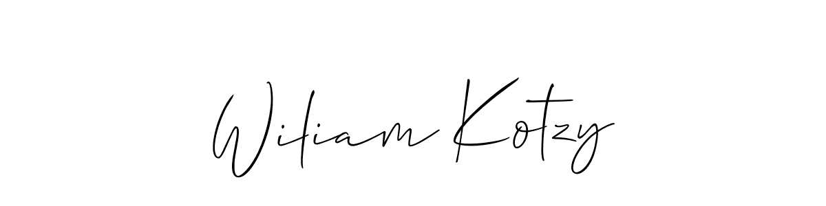 Similarly Allison_Script is the best handwritten signature design. Signature creator online .You can use it as an online autograph creator for name Wiliam Kotzy. Wiliam Kotzy signature style 2 images and pictures png