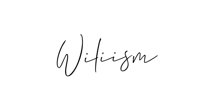 Also we have Wiliism name is the best signature style. Create professional handwritten signature collection using Allison_Script autograph style. Wiliism signature style 2 images and pictures png