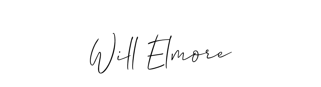 How to make Will Elmore name signature. Use Allison_Script style for creating short signs online. This is the latest handwritten sign. Will Elmore signature style 2 images and pictures png