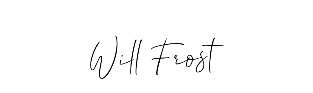 Make a beautiful signature design for name Will Frost. With this signature (Allison_Script) style, you can create a handwritten signature for free. Will Frost signature style 2 images and pictures png