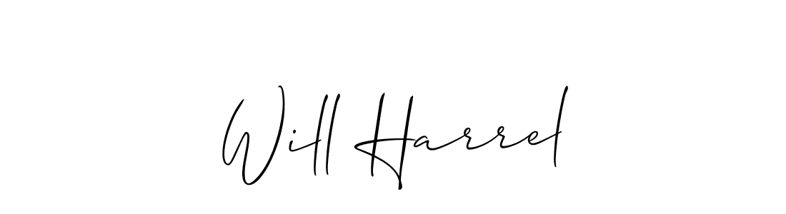 Make a beautiful signature design for name Will Harrel. With this signature (Allison_Script) style, you can create a handwritten signature for free. Will Harrel signature style 2 images and pictures png