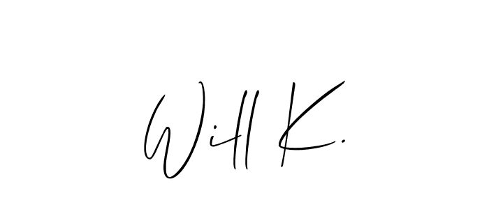 Make a beautiful signature design for name Will K.. Use this online signature maker to create a handwritten signature for free. Will K. signature style 2 images and pictures png