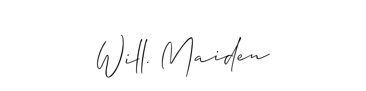 Make a beautiful signature design for name Will. Maiden. With this signature (Allison_Script) style, you can create a handwritten signature for free. Will. Maiden signature style 2 images and pictures png