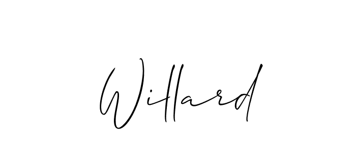 The best way (Allison_Script) to make a short signature is to pick only two or three words in your name. The name Willard include a total of six letters. For converting this name. Willard signature style 2 images and pictures png