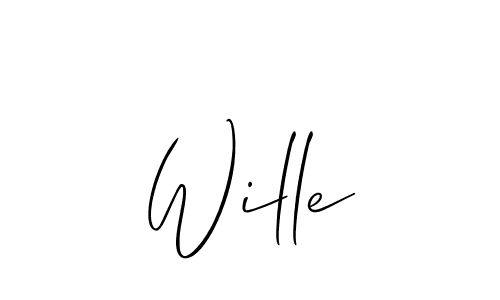 Create a beautiful signature design for name Wille. With this signature (Allison_Script) fonts, you can make a handwritten signature for free. Wille signature style 2 images and pictures png