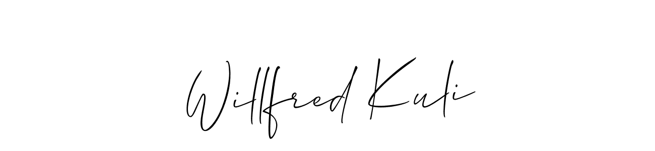 You can use this online signature creator to create a handwritten signature for the name Willfred Kuli. This is the best online autograph maker. Willfred Kuli signature style 2 images and pictures png