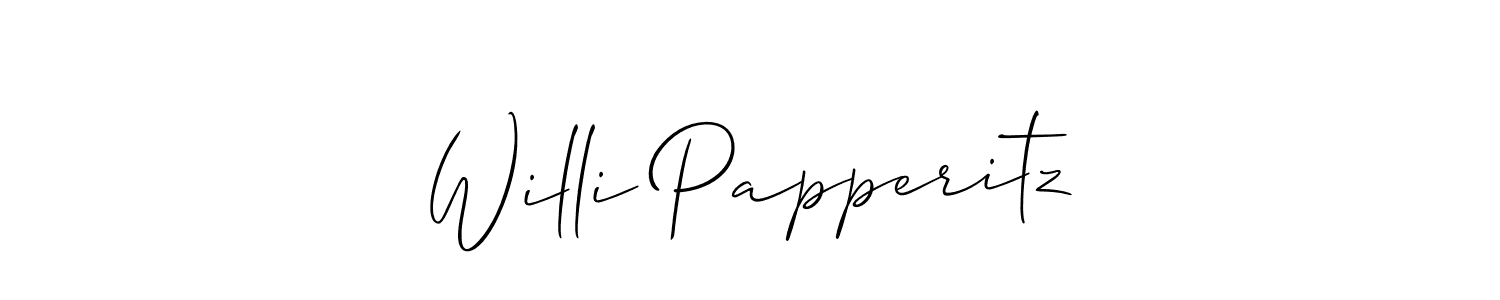 How to Draw Willi Papperitz signature style? Allison_Script is a latest design signature styles for name Willi Papperitz. Willi Papperitz signature style 2 images and pictures png