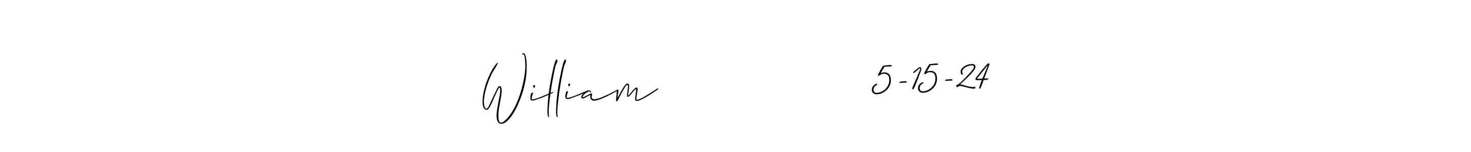 Use a signature maker to create a handwritten signature online. With this signature software, you can design (Allison_Script) your own signature for name William               5-15-24. William               5-15-24 signature style 2 images and pictures png