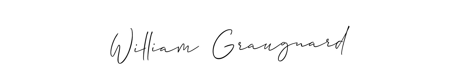 Make a beautiful signature design for name William  Graugnard. With this signature (Allison_Script) style, you can create a handwritten signature for free. William  Graugnard signature style 2 images and pictures png