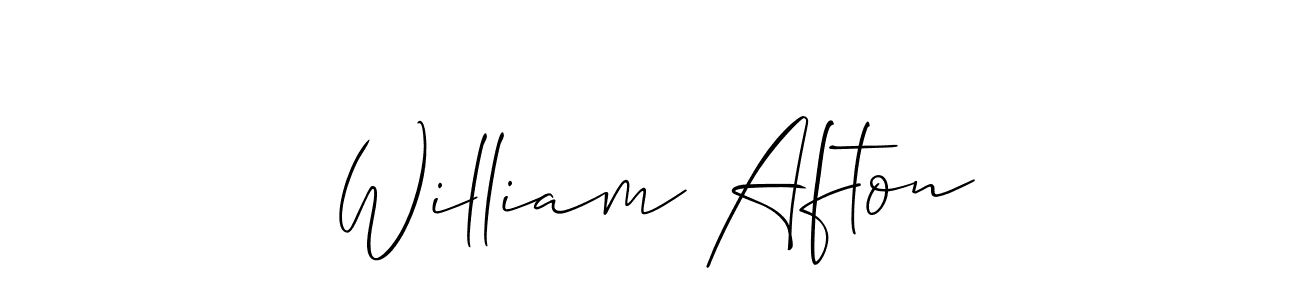 Create a beautiful signature design for name William Afton. With this signature (Allison_Script) fonts, you can make a handwritten signature for free. William Afton signature style 2 images and pictures png