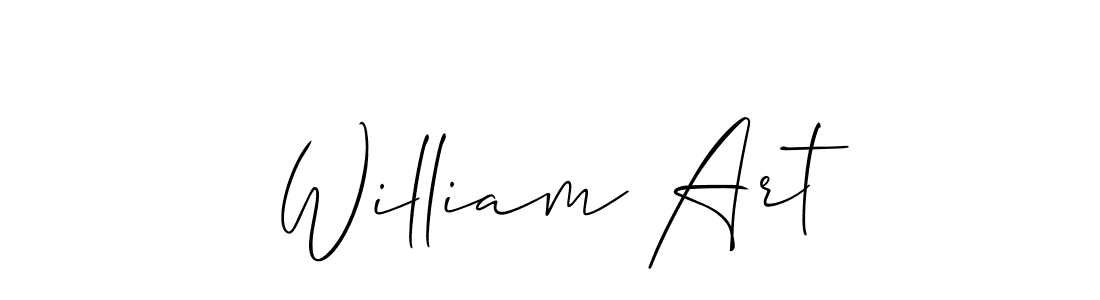 How to make William Art signature? Allison_Script is a professional autograph style. Create handwritten signature for William Art name. William Art signature style 2 images and pictures png