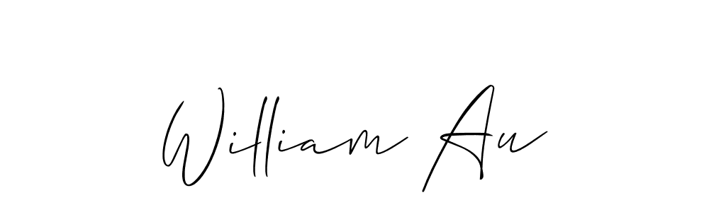 Make a beautiful signature design for name William Au. With this signature (Allison_Script) style, you can create a handwritten signature for free. William Au signature style 2 images and pictures png