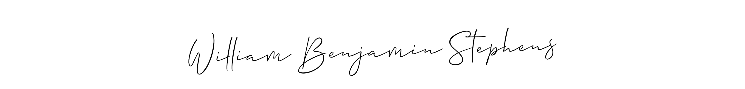 How to make William Benjamin Stephens name signature. Use Allison_Script style for creating short signs online. This is the latest handwritten sign. William Benjamin Stephens signature style 2 images and pictures png