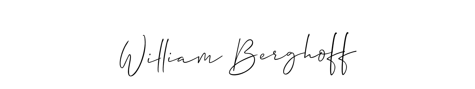 Create a beautiful signature design for name William Berghoff. With this signature (Allison_Script) fonts, you can make a handwritten signature for free. William Berghoff signature style 2 images and pictures png