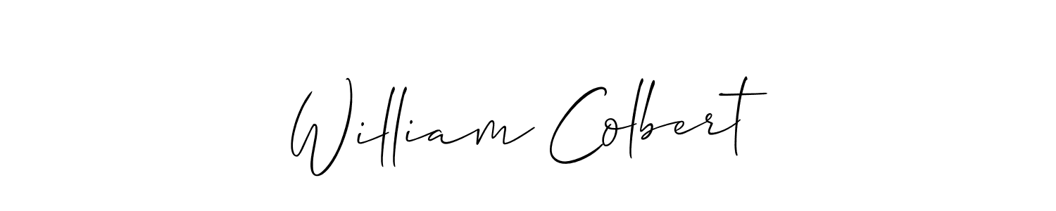 Design your own signature with our free online signature maker. With this signature software, you can create a handwritten (Allison_Script) signature for name William Colbert. William Colbert signature style 2 images and pictures png