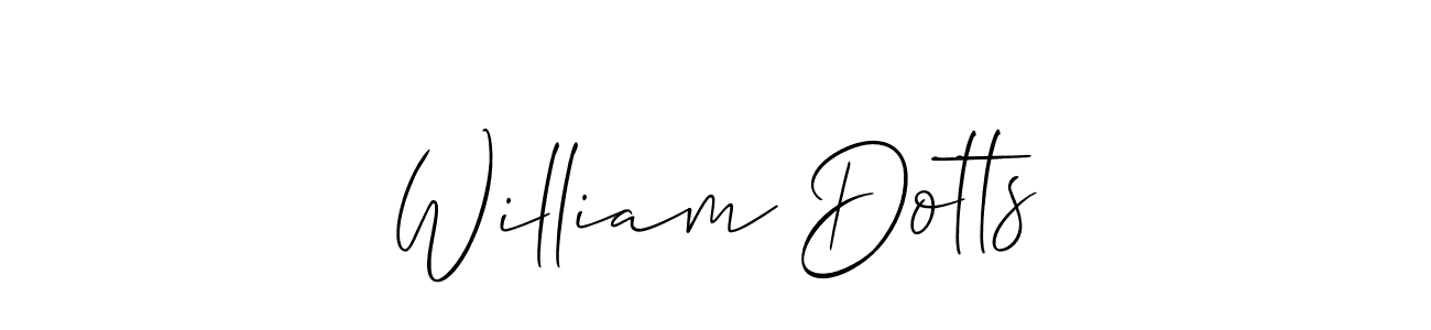 You should practise on your own different ways (Allison_Script) to write your name (William Dotts) in signature. don't let someone else do it for you. William Dotts signature style 2 images and pictures png