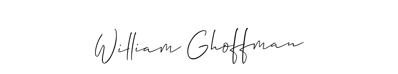 Make a beautiful signature design for name William Ghoffman. With this signature (Allison_Script) style, you can create a handwritten signature for free. William Ghoffman signature style 2 images and pictures png