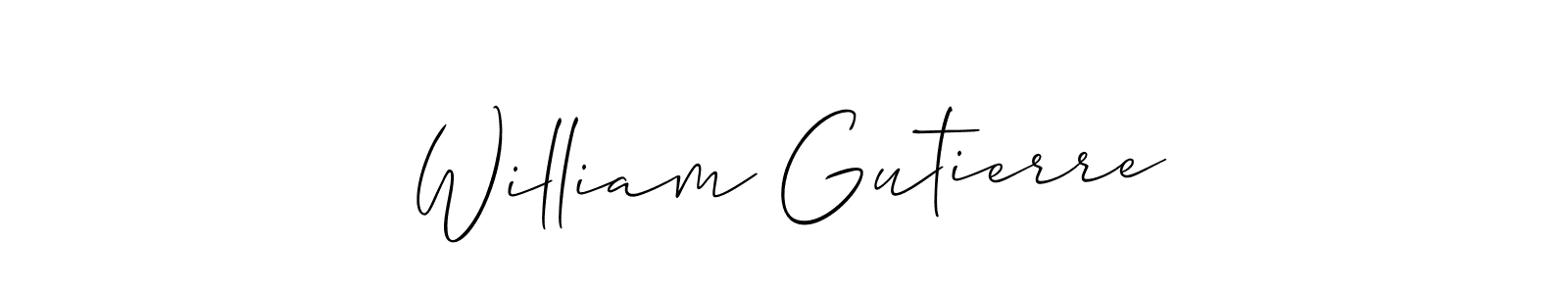 Best and Professional Signature Style for William Gutierre. Allison_Script Best Signature Style Collection. William Gutierre signature style 2 images and pictures png