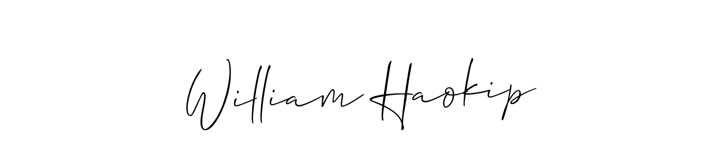 William Haokip stylish signature style. Best Handwritten Sign (Allison_Script) for my name. Handwritten Signature Collection Ideas for my name William Haokip. William Haokip signature style 2 images and pictures png