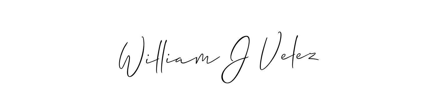 How to Draw William J Velez signature style? Allison_Script is a latest design signature styles for name William J Velez. William J Velez signature style 2 images and pictures png