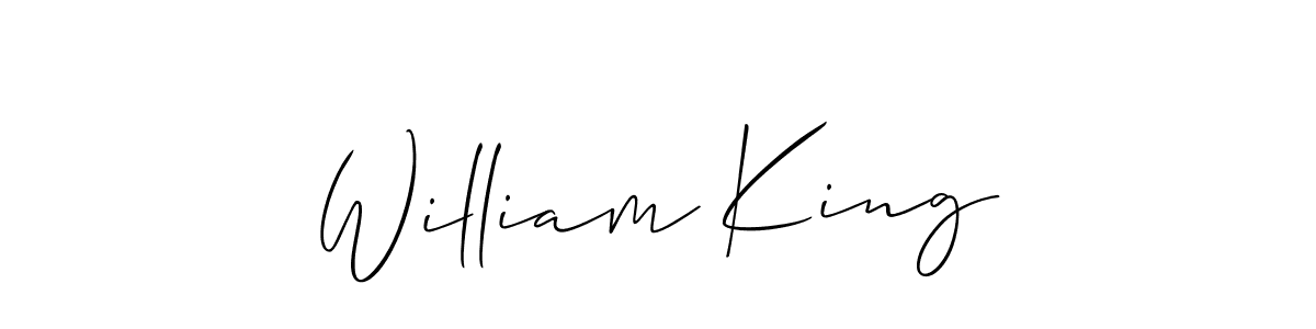 You should practise on your own different ways (Allison_Script) to write your name (William King) in signature. don't let someone else do it for you. William King signature style 2 images and pictures png