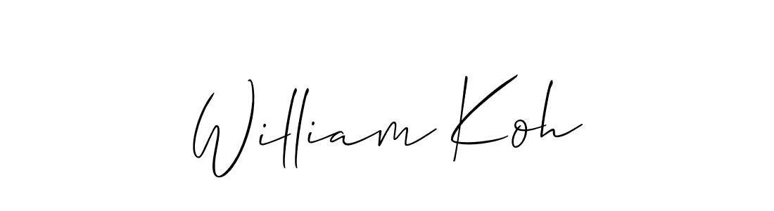 Make a beautiful signature design for name William Koh. With this signature (Allison_Script) style, you can create a handwritten signature for free. William Koh signature style 2 images and pictures png