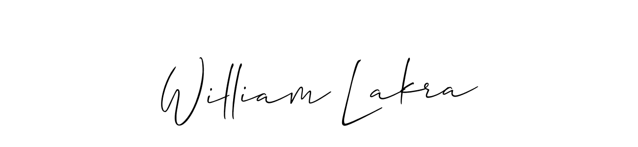 Create a beautiful signature design for name William Lakra. With this signature (Allison_Script) fonts, you can make a handwritten signature for free. William Lakra signature style 2 images and pictures png