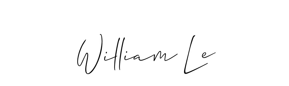 if you are searching for the best signature style for your name William Le. so please give up your signature search. here we have designed multiple signature styles  using Allison_Script. William Le signature style 2 images and pictures png